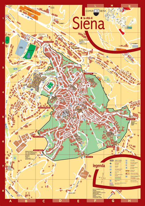 map of siena italy area.